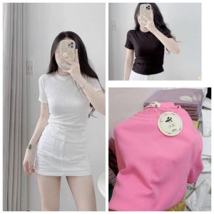 Genuine Korean ribbed t-shirt