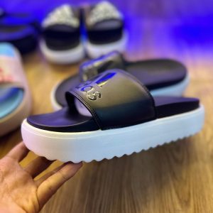 Women's bread sandals with 5~6cm high sole, 3-striped straps, high quality