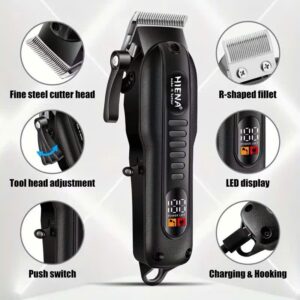 Professional Men's Hair Clipper, Cordless Hair Clipper