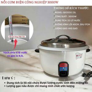 Large industrial rice cooker 23L