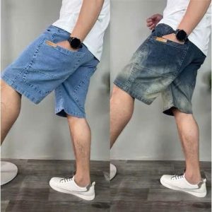 Slanted Pockets Cropped Jeans(combo 2set)