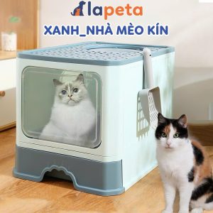 Large cat toilet with closed drawer.