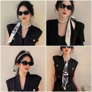 French Vintage Spring Summer Luxury Necklace Scarf