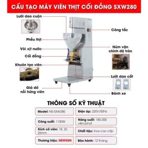 copper mortar meatball making machine