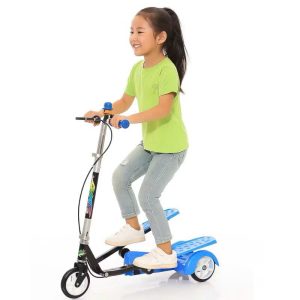 3-wheel scooter for children with anti-roll double pedals