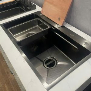 Large 304 stainless steel single-bowl sink