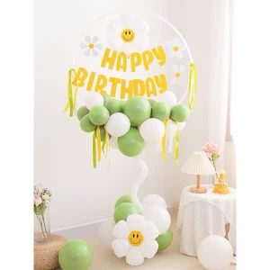 Set of round pillars for birthday decoration in Korean color tones