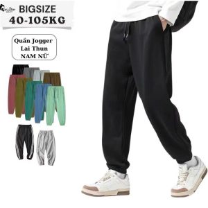 Jogger Pants Fashion Bigsize Unisex Fall Winter Elastic Hem