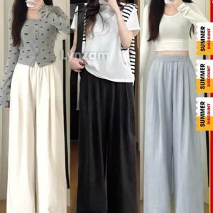 Straight leg pants Rubbed linen + genuine rough fabric,