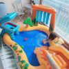 [FREE ELECTRIC PUMP] Inflatable swimming pool with slide