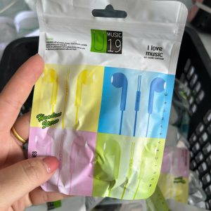 Wired headphones in bag as picture and video