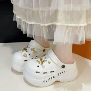 Eva Supergirl clogs soft high heel crocs